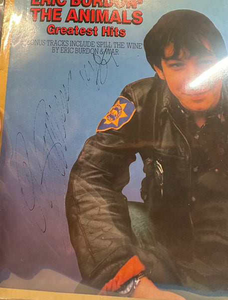 Signed Autographed - Eric Burdon - The Animals Greatest Hit - VG LP Record 1984 Platinum Music Germany Vinyl - Pop Rock / Classic Rock - Shuga Records