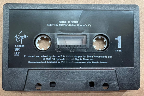 Soul II Soul - Keep On Movin - VG+ Used Cassingle 1989 Virgin Tape - Funk / Soul