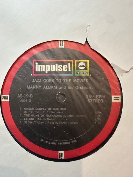 Manny Albam And His Orchestra - Jazz Goes To The Movies (1962) - VG+ LP Record 1972 Impulse! ABC Stereo USA Vinyl - Jazz / Bop - Shuga Records