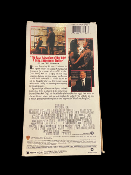 Disclosure (1994) - Used VHS 1995 Warner Brothers Tape - Shuga Records