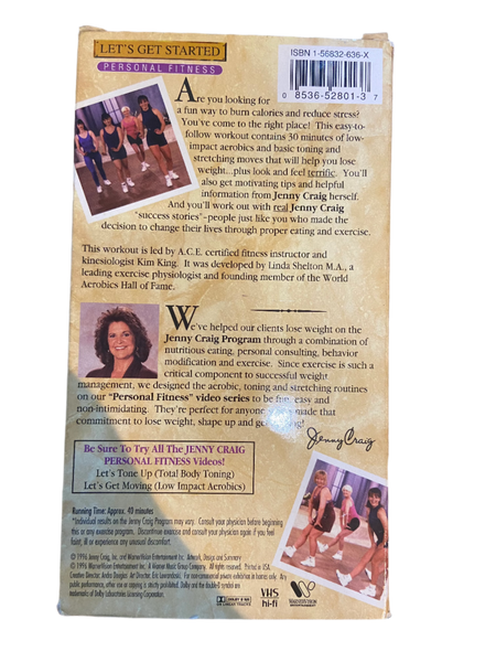 Jenny Craig Personal Fitness - Used VHS 1996 Promo Screener Tape - Shuga Records