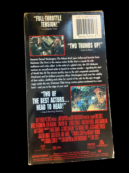 Crimson Tide (1995) - Used VHS 1995 Hollywood Pictures Tape - Shuga Records