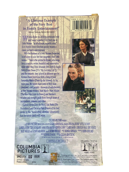 Little Women (1994) - Used VHS 1995 Columbia Tape - Shuga Records
