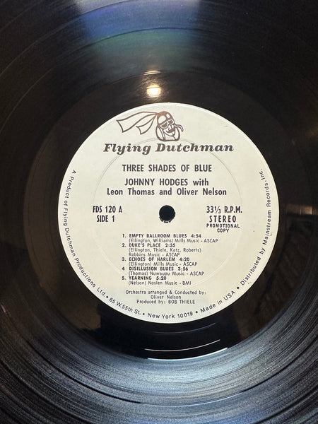 Johnny Hodges With Leon Thomas & Oliver Nelson - 3 Shades Of Blue - VG+ LP Record Flying Dutchman USA Promo Vinyl - Jazz / Fusion - Shuga Records
