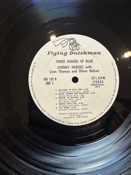 Johnny Hodges With Leon Thomas & Oliver Nelson - 3 Shades Of Blue - VG+ LP Record Flying Dutchman USA Promo Vinyl - Jazz / Fusion - Shuga Records
