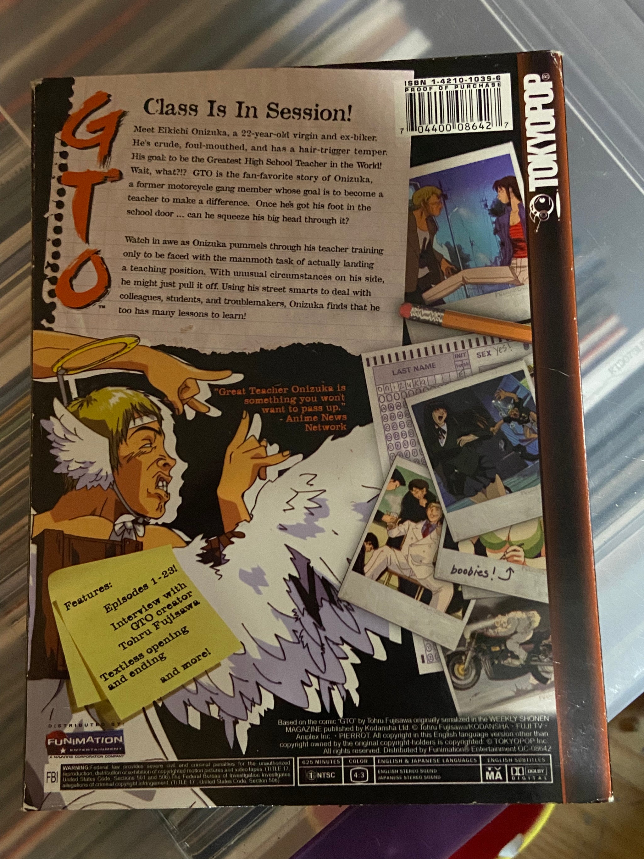 GTO: Great Teacher Onizuka 1st Semester (1999) - Used NM DVD