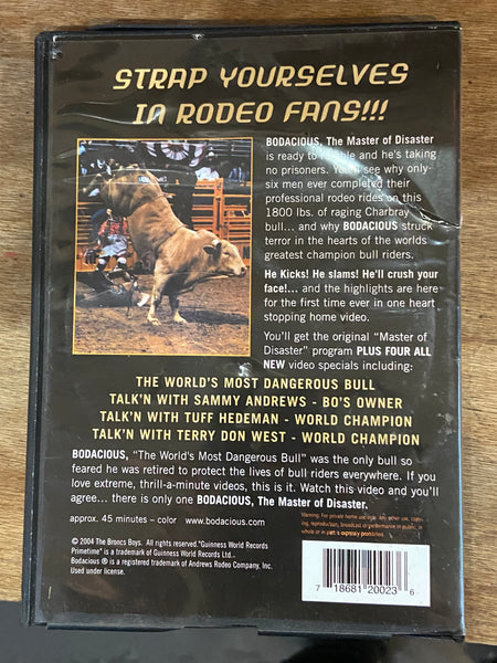 Bodacious" Master of Disaster - Used G/F DVD 2004 The Broncs Boys - Shuga Records