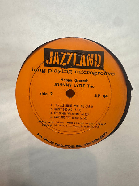 Johnny Lytle Trio - Happy Ground - VG LP Record 1961 Jazzland USA Mono Vinyl - Cool Jazz - Shuga Records