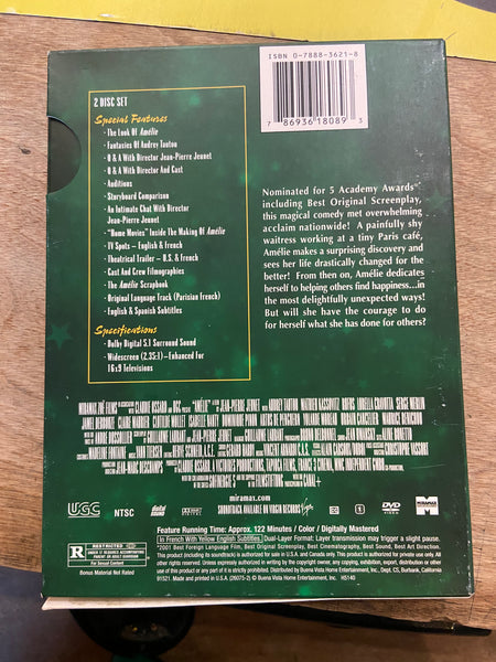 Amelie (2001) - Used 2 NM DVD 2002 Miramax Special Edition - Shuga Records