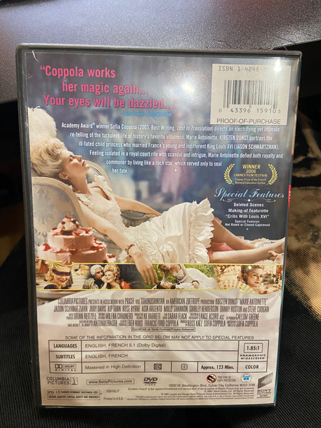 Marie Antoinette (2006) - Used NM DVD 2007 Widescreen Columbia Pictures - Shuga Records