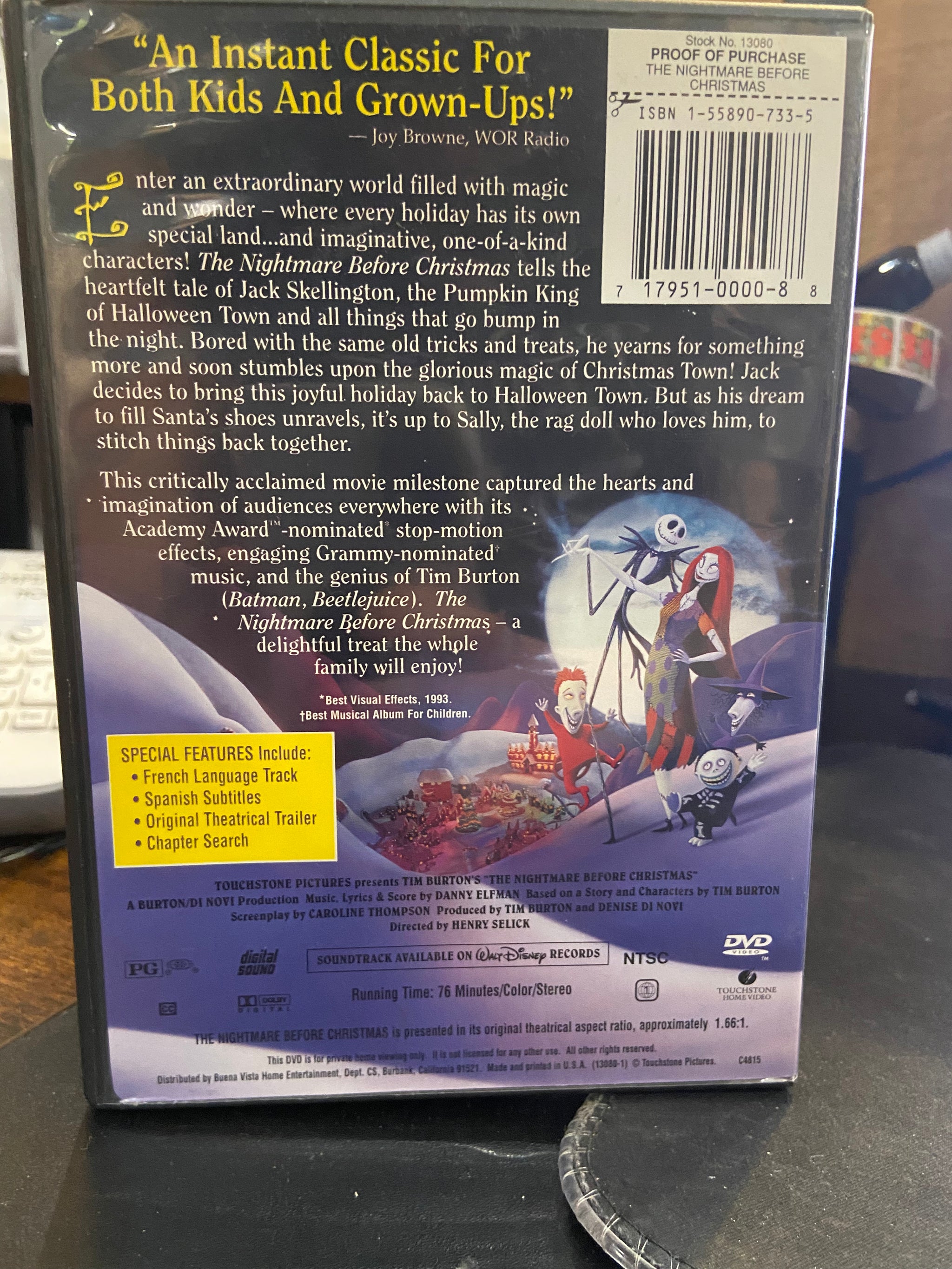 The Nightmare Before Christmas (1997) - Used VG+ DVD 1997 The Nightmare Before Christmas (1997) - Used VG+ DVD 1997