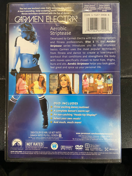 Carmen Electra's Aerobic Striptease (2003) - Used VG+ DVD 2004 Paramount - Shuga Records