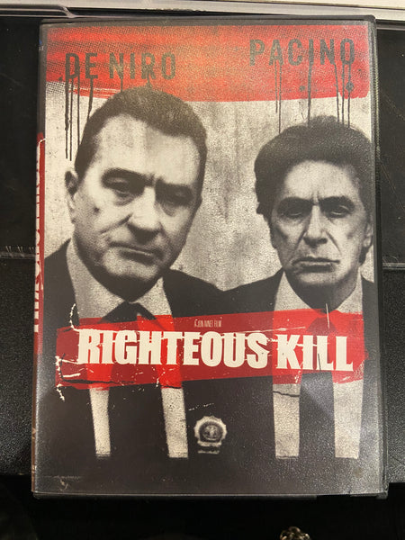 Righteous Kill (2008) - Used VG+ DVD 2009 Blockbuster Copy Overture Films - Shuga Records
