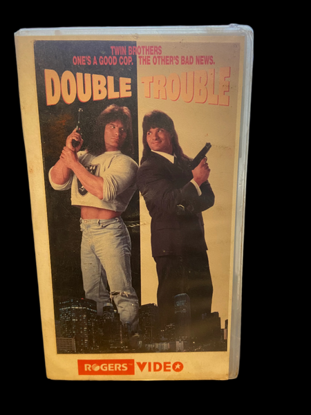 Double Trouble (1991) - Used VG VHS Clamshell Rental Copy Tape - Shuga Records