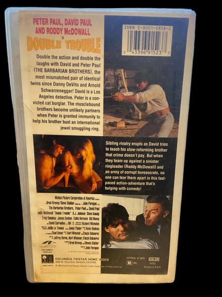 Double Trouble (1991) - Used VG VHS Clamshell Rental Copy Tape - Shuga Records