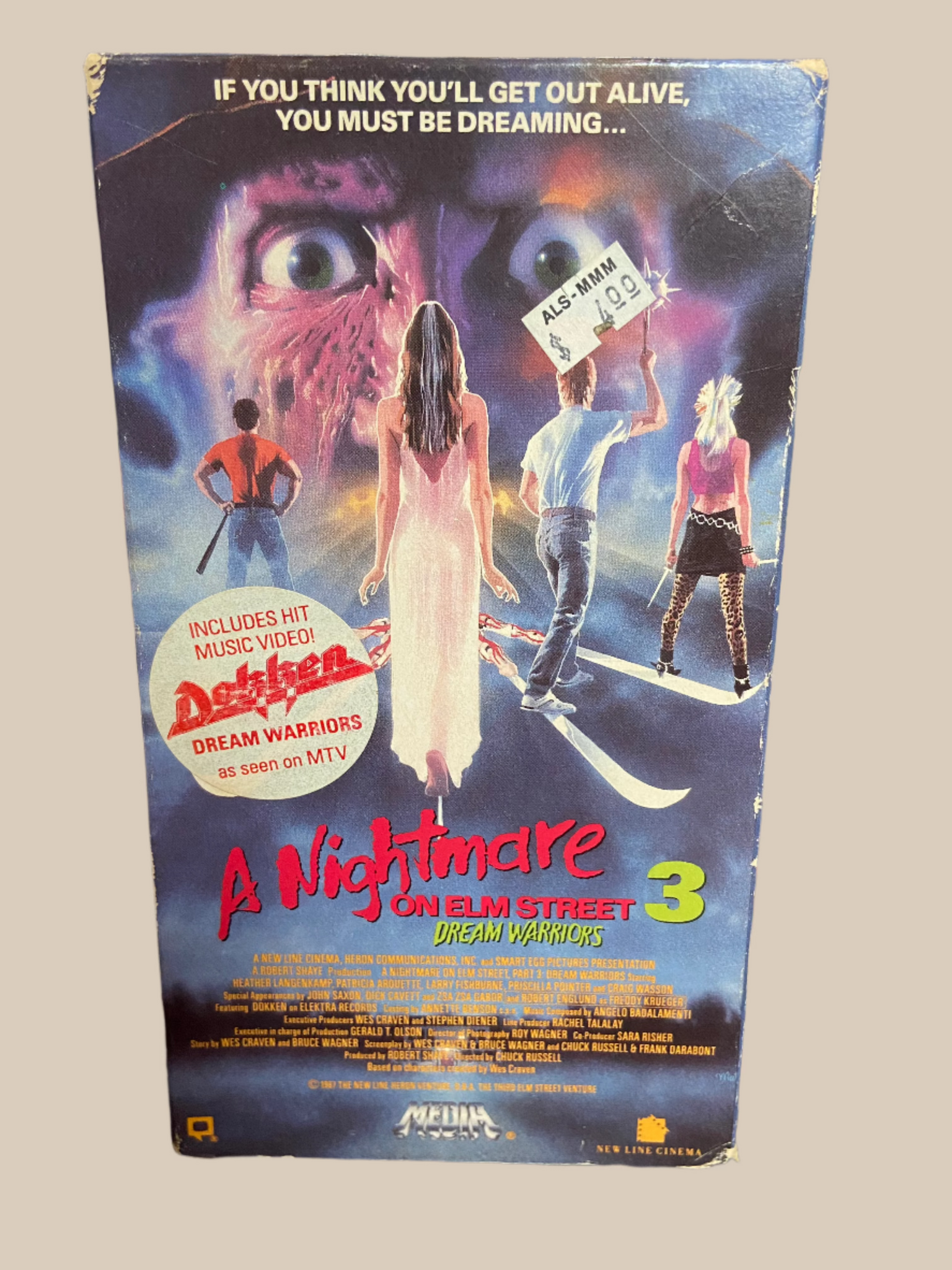 A Nightmare on Elm Street 3: Dream Warriors (1987) - Used VG+ 1987 New Line Cinema Tape - Shuga Records