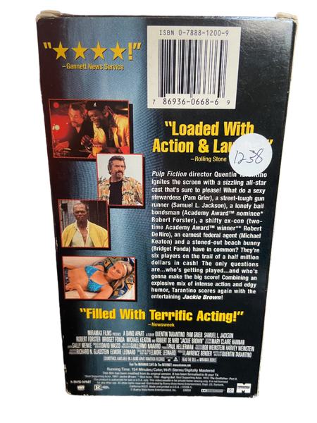 Jackie Brown (1997) - Used VG+ VHS 1997 Miramax Tape - Shuga Records