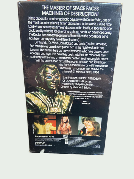 Doctor Who: The Robots of Death (1977) - Used NM VHS 1987 CBS Fox Tape - Shuga Records