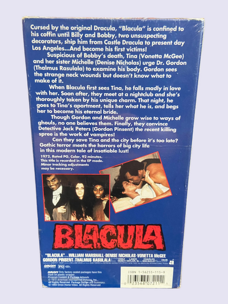 Blacula (1972) - Used M- VHS 1993 Orion Tape - Shuga Records
