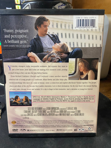 Before Sunrise (1995) - Used VG+ DVD 1999 Warner Brothers - Shuga Records