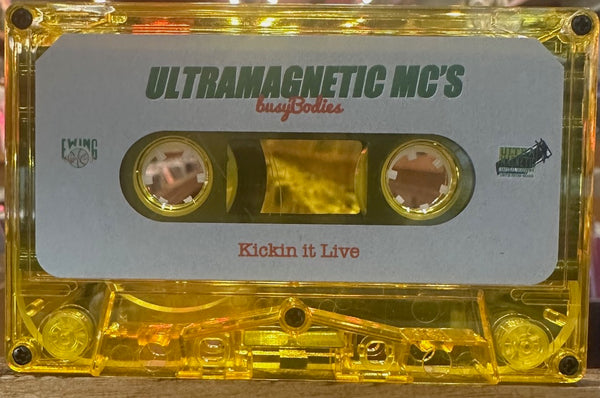 Ultramagnetic MC's – Busy Bodies Kickin It Live 1989 - New Cassette 2023 Ewing Black Pegasus Shuga Records Exclusive Gold Tape & Numbered (150 made) - Hip Hop - Shuga Records