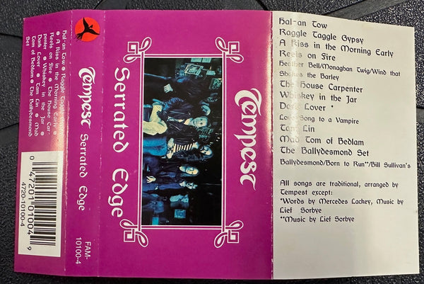 Tempest – Serrated Edge - Mint- Cassette 1992 Firebird Arts USA Tape - Prog Rock / Folk Rock / Celtic - Shuga Records