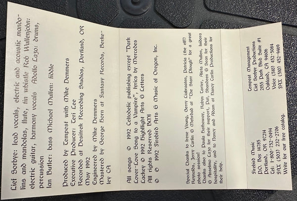 Tempest – Serrated Edge - Mint- Cassette 1992 Firebird Arts USA Tape - Prog Rock / Folk Rock / Celtic - Shuga Records