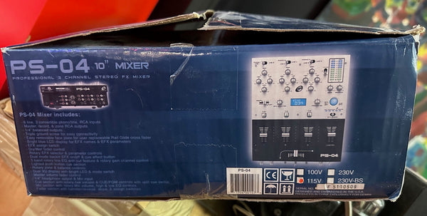 IN BOX - 10" Gemini PS-04 Mixer 3 Channel Stereo FX Mixer - Shuga Records