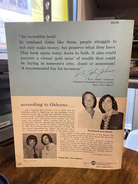 Jerry Osborne - Record Collector's Price Guide - Used Paperback Book 1976 O'Sullivan, Woodside & Co. - Shuga Records
