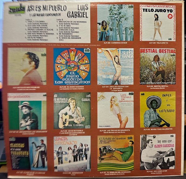 Luis Gabriel – Asi Es Mi Pueblo (Y Las Nuevas Canciones De Luis Gabriel) - Mint- LP Record 1973 Zeida USA Vinyl - Latin Pop - Shuga Records