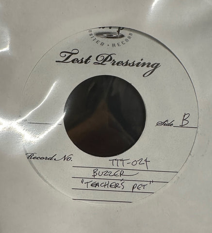 Buzzer – Teacher's Pet - New 7" Single Record 2009 Tic Tac Totally! Test Pressing Promo Vinyl - Rock / Glam / Punk