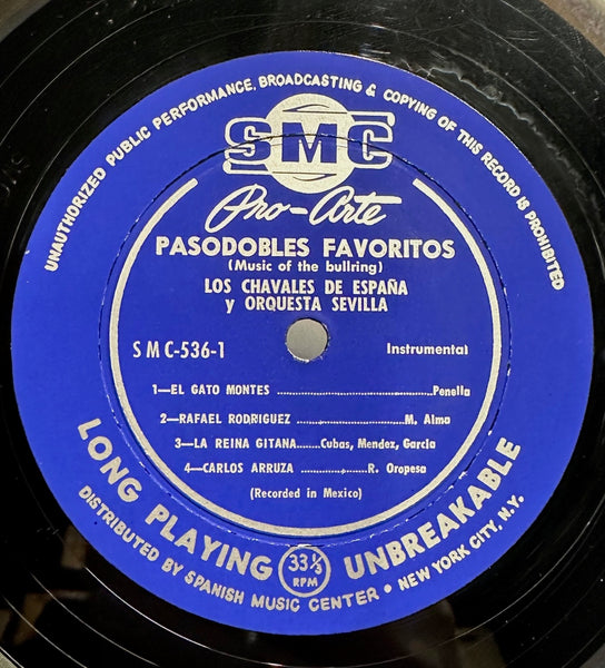 Los Chavales De España, Orquesta Sevilla – Pasodobles Favoritos - VG+ 10" EP Record 1950 SMC Pro-Arte USA Vinyl - Latin - Shuga Records