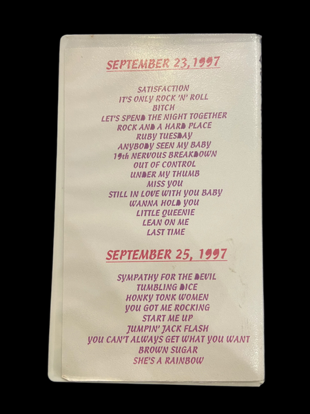 The Rolling Stones - Soldier Field 9/23 & 9/25 - Bridges To Babylon World Tour 1997 - NM VHS Rudolf Videos Tape - Shuga Records