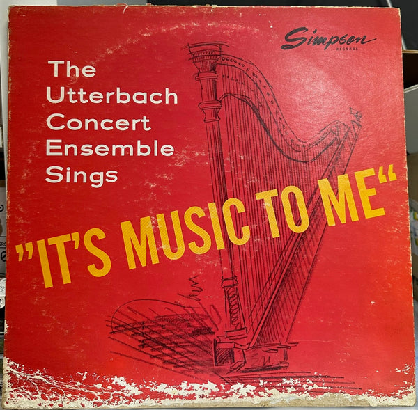 Utterbach Concert Ensemble ‎– It's Music To Me - VG LP Record (low grade cover) 1960s Simpson USA Vinyl - Gospel / Soul