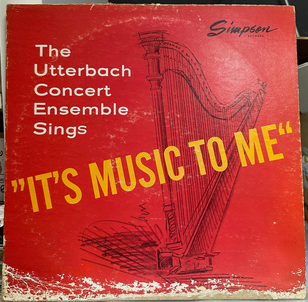 Utterbach Concert Ensemble ‎– It's Music To Me - VG LP Record (low grade cover) 1960s Simpson USA Vinyl - Gospel / Soul - Shuga Records