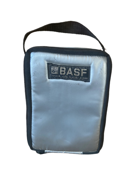 Cassette Tape Bag - Silver / Black BASF Portable Tape Bag - Shuga Records