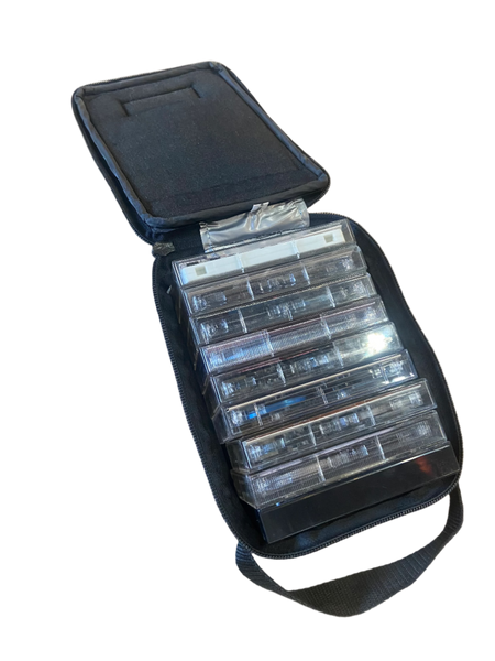 Cassette Tape Bag - Silver / Black BASF Portable Tape Bag - Shuga Records