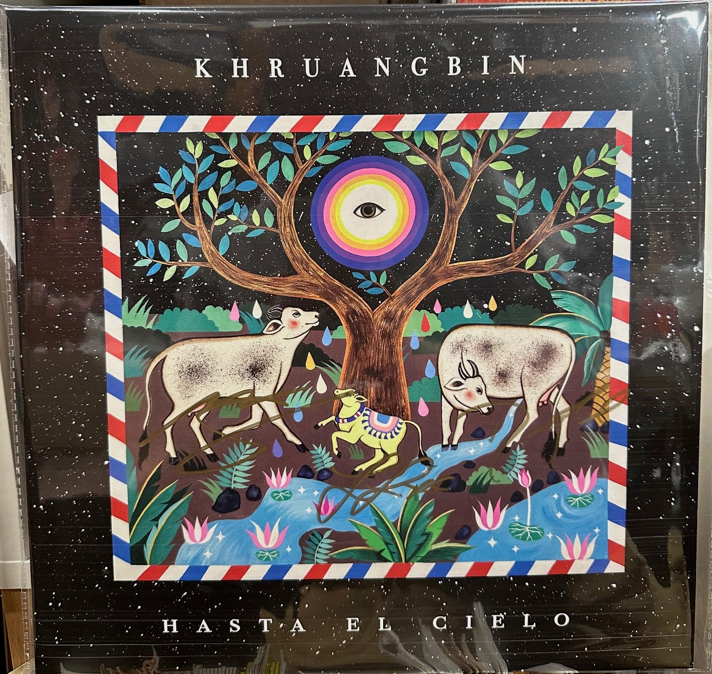 Signed Autographed - Khruangbin ‎– Hasta El Cielo - New LP Record 2019 Dead Oceans Secretly Store Exclusive Blue Sky Vinyl & 7" - Dub / Funk / Soul / Psych