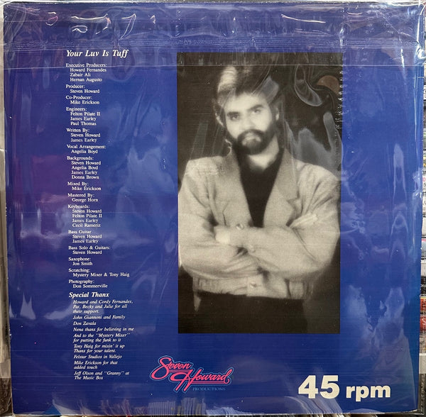 Signed Autographed - Steven Howard Featuring Angelia Boyd – Your Luv Is Tuff - Mint- 12" Single Record 1980s USA Private Press Vinyl - Funk - Shuga Records