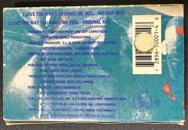 African Unity - I Love The Way You Make Me Feel - VG+ Cassette  Single 1991 Tabu USA - Hip Hop / RnB / New Jack Swing - Shuga Records