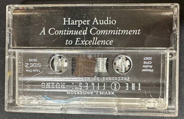 Kevin J. Anderson Read By Mitch Pileggi – The X Files: Ruins - VG+ Cassette Tape 1996 HarperCollins Audio Books - Audiobook - Shuga Records