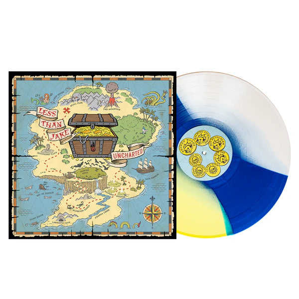 Less Than Jake - Uncharted - New EP Record 2024 Pure Noise Yellow/Blue/Bone Tri-Stripe Vinyl - Pop Punk / Ska - Shuga Records
