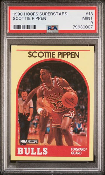 1990 SCOTTIE PIPPEN Hoops Superstars Card #13 Chicago Bulls HOF PSA 9 - Shuga Records