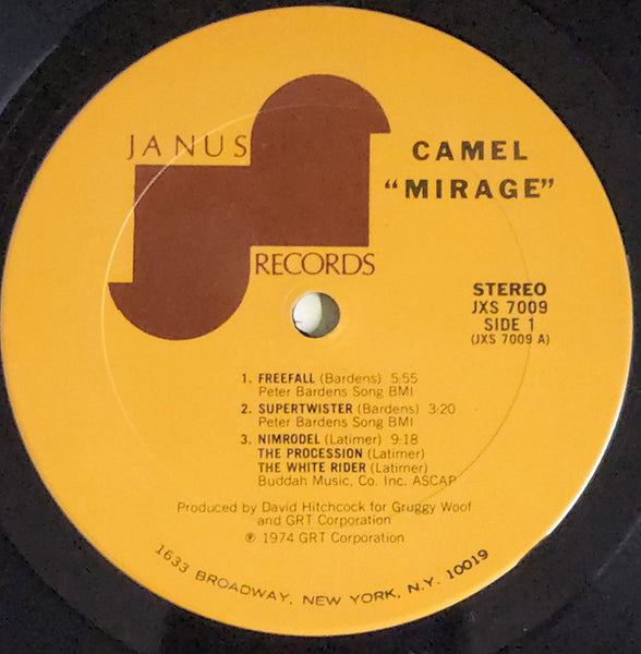 Camel - Mirage - VG+ LP Record 1974 Janus Vinyl - Prog Rock / Jazz Rock