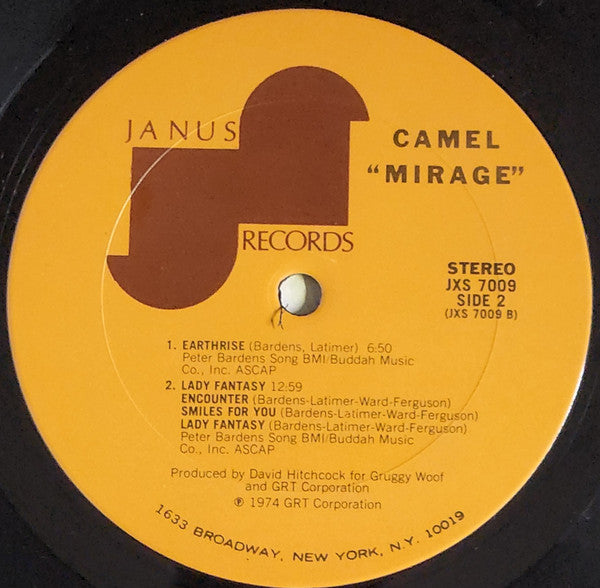 Camel - Mirage - VG+ LP Record 1974 Janus Vinyl - Prog Rock / Jazz Rock