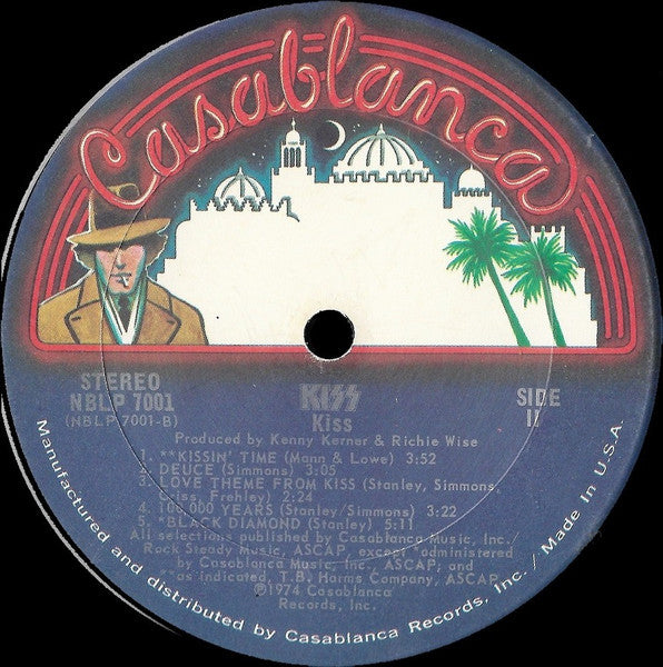 Kiss - Kiss - VG+ LP Record 1974 Casablanca USA Original Blue Label Terre Haute Press - Hard Rock / Glam Rock - Shuga Records