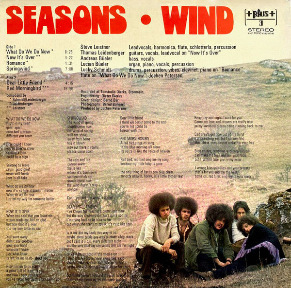 Wind - Seasons - VG+ LP Record 1971 +plus+ Germany Original Press Vinyl - Krautrock / Psychedelic Rock / Prog Rock - Shuga Records