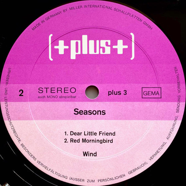 Wind - Seasons - VG+ LP Record 1971 +plus+ Germany Original Press Vinyl - Krautrock / Psychedelic Rock / Prog Rock - Shuga Records