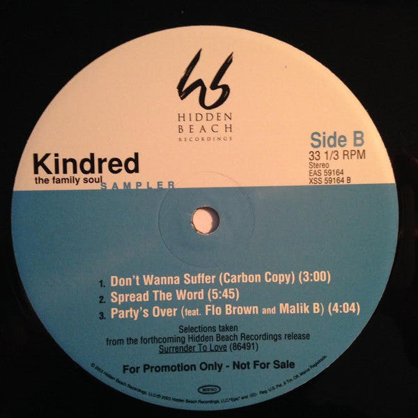 Kindred The Family Soul - Surrender To Love - Mint- EP Record 2003 Epic Hidden Beach Recordings USA Promo Vinyl - Soul / House / Neo Soul - Shuga Records