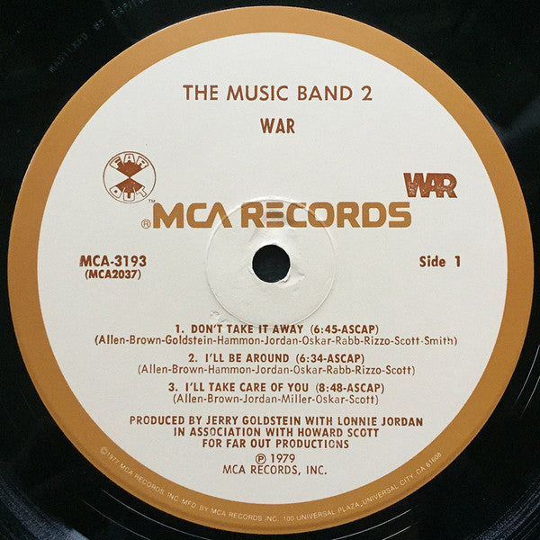 War - The Music Band 2 - VG+ LP Record 1979 MCA USA Original Vinyl - Funk / Soul / Jazz-Funk - Shuga Records